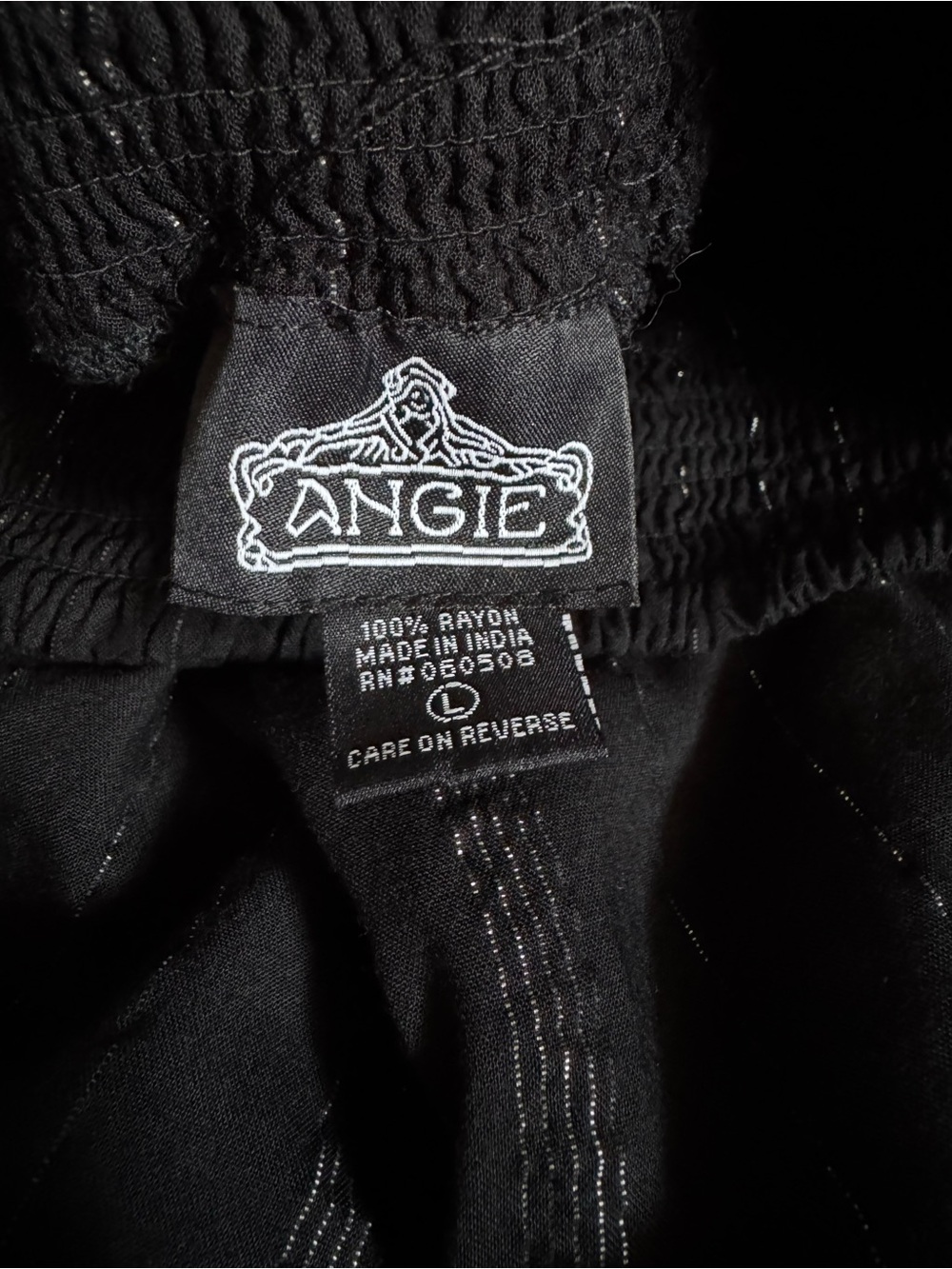 ANGIE Black Wide-Leg Pants - Picture 3 of 4